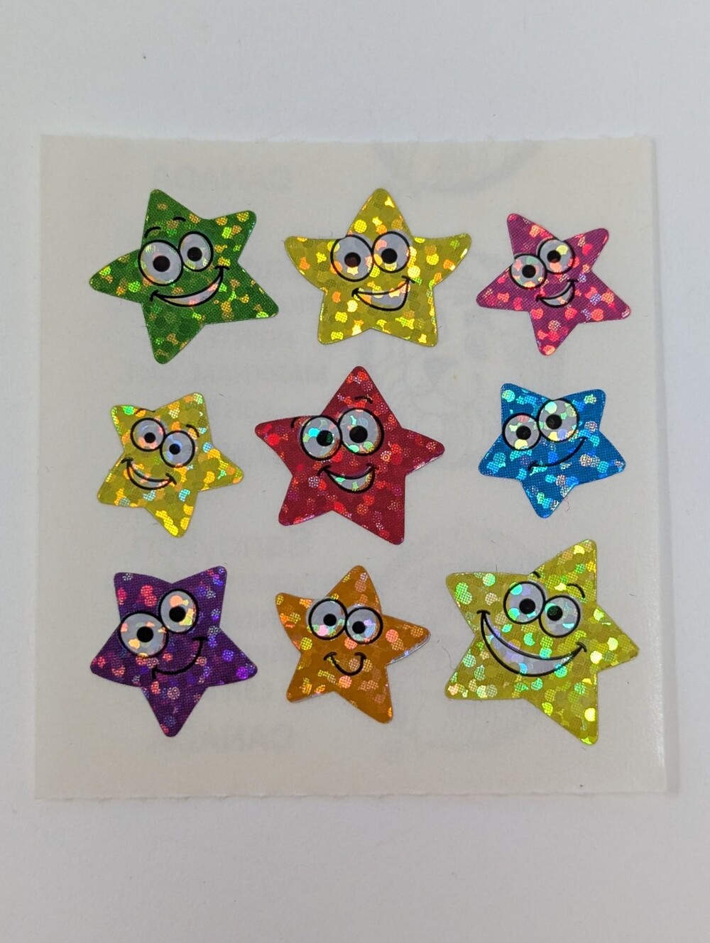 Sandylion Stickers Glitter Stars Colourful Vintage